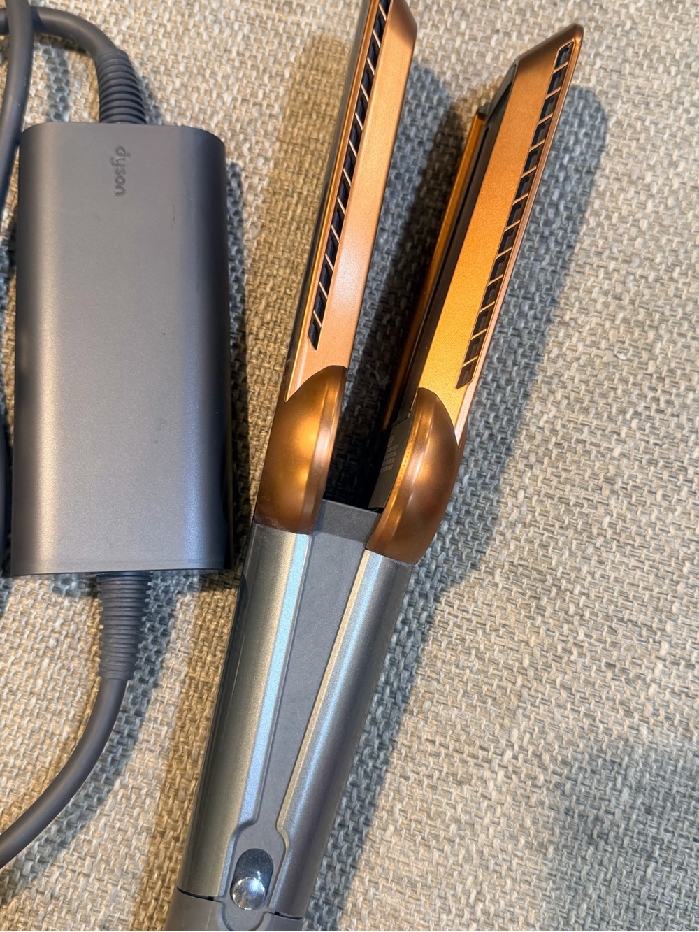 Dyson Air Straitin Copper and Gray-Silver